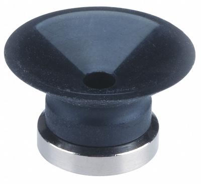 SMC Vacuum Pad: Flat, w/o Adapter, 20 mm Pad Dia, Fluoro Rubber, Black with Green Mark - Flat Type Automotive & Industrial Vacuum Pads