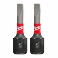 MILWAUKEE Insert Bit: Insert Bit, Slotted Head, Imperial, 1/8" Bit Industry Size, Std, Hex, 2 PK (MPN 48-32-4416). Key specifications — attr1119753: Alloy Steel; attr1119759: Standard; attr1119760: MILWAUKEE; attr1119757: Hex.
