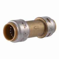SHARKBITE MAX Check Valve: Piston, Inline Valve Body, 3/4 in Pipe Size, Push x Push, Brass, Push (MPN UR2016). Key specifications — Brand: SHARKBITE MAX.