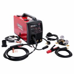 LINCOLN ELECTRIC Multiprocess Welder: Weld Pak 180i MP DV, DC, MIG/Stick Pack (MPN K5257-1). Key specifications — Maximum Amperage (Stick): 160 A; Maximum Amperage (TIG): 165 A; Input Voltage (Nominal) (Merch - Table Column, Filters): 120V.