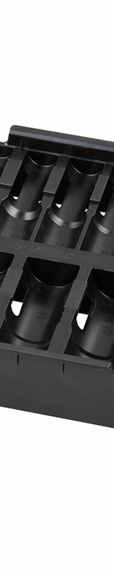 MILWAUKEE PACKOUT Socket Tray: 8 1/16 in W x 12 in D x 1 7/16 in H - PACKOUT Tool Organizer Trays