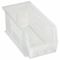 QUANTUM STORAGE SYSTEMS Hang and Stack Bin: 5 1/2 in x 10 7/8 in x 5 in, Clear, 30 lb Load Capacity (MPN QUS230CL). Key specifications — Electrostatic Discharge: Not Electrostatic Discharge Conductive; Brand: QUANTUM STORAGE SYSTEMS; % Recycled Content: 0%.