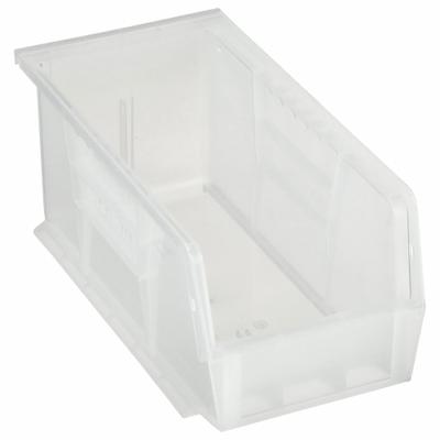 QUANTUM STORAGE SYSTEMS Hang and Stack Bin: 5 1/2 in x 10 7/8 in x 5 in, Clear - Clearview Plastic Bins