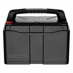 NOCO Lithium Battery: 12.8V DC, 120 Ah Capacity, 8.58 in Ht, 6.81 in Wd, 12.99 in Dp, Dual Purpose (MPN NLX31). Key specifications — Terminal Connection: 5/16”-24 Threaded Receptacle; Battery Cycle Type: Dual Purpose; Brand: NOCO; Housing Material: Plastic.