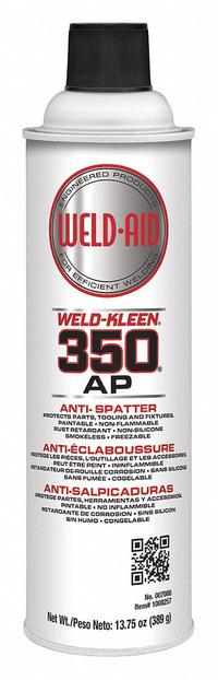 WELD AID Antispatter: Weld-Kleen 350 AP, 13.75 oz Aerosol Can (MPN 007088). Key specifications — Brand: WELD AID; Series: Weld-Kleen 350 AP.