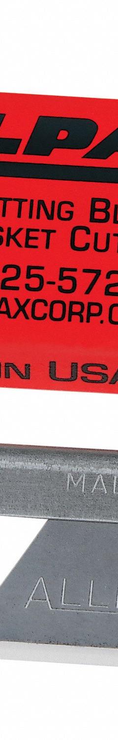 ALLPAX Utility Blade: 1 19/32 in Blade Lg, 13/16 in Blade Wd, 0.09 in Blade Thick, Steel, 6 PK (MPN AX1601). Key specifications — attr307711: Steel; attr307707: No; attr324888: ALLPAX.