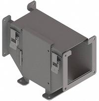 Wireway Tee: 4 in Wd, 4 in Ht, 10 in, Hinged Cover with Quick-Release Latches, Steel (MPN F44LTC). Key specifications — Cover Location: Top and Outside; Brand: HOFFMAN; With Knockouts: No.