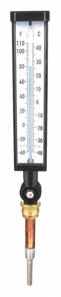APPROVED VENDOR Industrial Glass Thermometer: -40°F to 110°F /-40°C to 40°C, +/-1% Accuracy (MPN 4LZP5). Key specifications — Thermometer Thread Type: UNEF; Accuracy: +/-1%; Brand: APPROVED VENDOR.