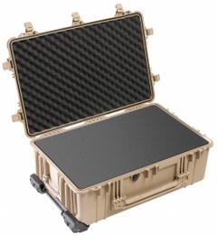 PELICAN Protective Case: 17 1/2 in x 28 5/8 in x 10 5/8 in Inside, Convoluted/Pick and Pluck/Solid (MPN 1650). Key specifications — Handle Style: Telescoping; Brand: PELICAN; Case Closure Type: Double Throw.