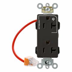 LEVITON Plugs and Receptacles: Duplex, 5-20, Black, 125V AC, 20 A, 2 Pole / 3 Wire (MPN M1636-1CE)