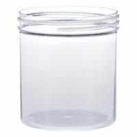 QORPAK Laboratory Jar: Polystyrene, 16 fl oz, 89.92 mm Body Dia, 89-400 mm Screw Closure Size, Round (MPN PLA-03360). Key specifications — Brand: QORPAK; Clarity: Clear; Closure Included: No; Pre-Cleaned: None.