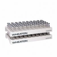 Tube Rack: 6 3/4 in Overall Wd, 1 1/4 in Overall Ht, 13 1/4 in Overall Lg, Polypropylene, White (MPN 868808). Key specifications — Material: Polypropylene; Color: White; Product Type: Vial Rack; Total Holding Capacity: (50) Positions; Brand: WHEATON.