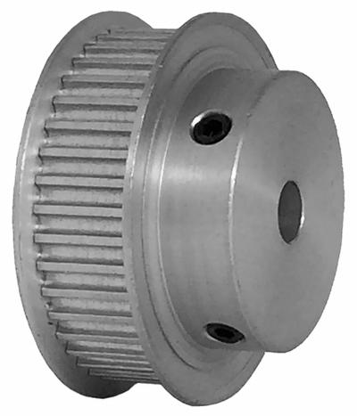 Dayton Timing Pulley: Curvilinear, Fixed, For 9 mm Belt Wd, 40 Teeth, 3 mm Pitch - HTD Section Fixed-Bore Timing Pulleys with Hub