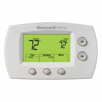 HONEYWELL HOME Wireless Thermostat: Heat and Cool, Auto and Manual, Auto, Horizontal, Rectangle, 1°F (MPN TH5320R1002). Key specifications — Application: Heat and Cool; Temperature Differential: 1 °F; Voltage: 20 to 30V AC; Terminal Designations: Y2; System Settings: Auto-Cool-Emergency Heat-Heat-Off; Temperature Control Range: 32° to 120°F; Changeover Type: Automatic and Manual; Shape: Rectangle.