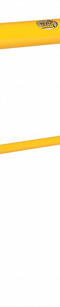 VESTIL Machine Guard: 42 5/8 in Top Rail Ht, 7/8 in Mounting Hole Dia, 21 in Mid-Rail Ht, Guardrail (MPN HPRO-60-42-4). Key specifications — Color: Yellow; Material: Steel; Rail Mounting Style: Floor Mounted; Includes Mid-Rail: Mid-Rail Included.