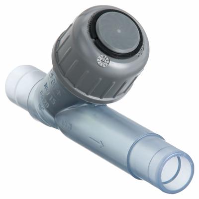 GF PIPING SYSTEMS Y Check Valve: Piston, Y-Style Valve Body, 1/2 in Pipe Size - PVC Y Piston Check Valves