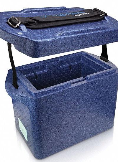 COLE-PARMER Cryogenic Storage Box: 11 3/8 in Overall Lg, 9 3/4 in Overall Wd, 6 3/4 in Overall Ht - Specimen Transport Coolers