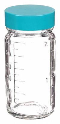 APPROVED VENDOR Mixing/Storage/Sampling Bottle: 60 mL, 38-400, Colorless, 48 Bottles, 42 mm Body Dia (MPN GLC-01472). Key specifications — Brand: APPROVED VENDOR; Graduated: Yes; Pre-Cleaned: None; Body Color: Colorless; Screw Closure Size: 38-400.