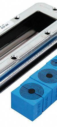 ROXTEC Cable/Pipe Seal: 10 Ports, Stainless Steel, 0.138 in Compatible Cable or Pipe Dia - Min (MPN CF 16/10 AISI 304). Key specifications — Brand: ROXTEC.