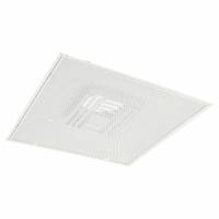 Diffuser: Ceiling, 23 3/4 in H, 23 3/4 in W, Surface Mount, 8 in Duct, Steel, Perforated, White (MPN 4MJU8). Key specifications — Insulated: No; Adjustable Blades: No; Color: White; Brand: APPROVED VENDOR; Mounting Location: Ceiling.