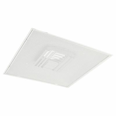 APPROVED VENDOR Diffuser: Ceiling, 23 3/4 in H, 23 3/4 in W, Surface Mount, 8 in Duct, Steel - Square Perforated Diffusers