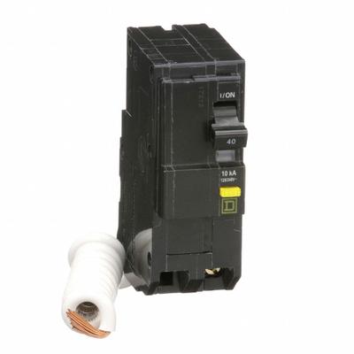 SQUARE D Miniature Circuit Breaker: 40 A, 120/240V AC, Single Phase, 10kA at 120/240V AC - QO Series, Plug-In Square D Miniature Circuit Breakers