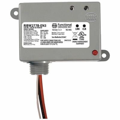 RIB Wireless Relay and Transmitter: 20 A Current Rating, 277V AC - Surface-Mounted Wireless Control Relays