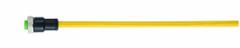 Cordset: 7/8" Female Straight x Bare Wire, 5 Pins, Yellow, TPE, 5 m Cable Lg, 9 A Max Current (A) (MPN 7700-A5021-U1D0500). Key specifications — Cable Jacket Color: Yellow; Cable Jacket Material: TPE; IP Rating: IP68; Wire Size: 16 AWG; Brand: MURRELEKTRONIK.