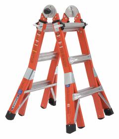 WERNER Combination Ladder: 5 Configurations, Fiberglass, 300 lb Load Capacity, 33 lb Wt, 11 ft (MPN FMT-13). Key specifications — Brand: WERNER.