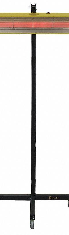 FOSTORIA Electric Infrared Heater: 1500W Watt Output, 5-15P, 120V AC, 1 Phase, 60° Beam Pattern (MPN PCH-48C). Key specifications — NEMA Plug Configuration: 5-15P; Heater Mounting Position: Horizontal Burn; Includes: Tip Over Switch; Phase: 1; Wattage Output: 1500W; Voltage: 120V AC; Brand: FOSTORIA; Element Type: Quartz Tube.