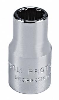PROTO Socket: Metric, 1/4 in Drive Size, 13 mm Socket Size, 12-Point, Std, Chrome, 7/8 in Overall Lg (MPN J4713TM). Key specifications — attr1204417: PROTO; attr1204392: Chrome.