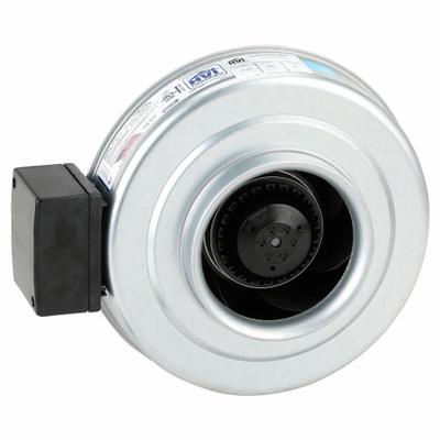 FANTECH In-Line Duct Fan: 300 cfm Max., 6 in Duct, 70 W, 120V AC, 1 Ph, IP44 - General Purpose Inline Duct Fan Kits