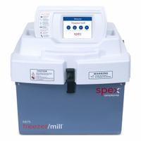 SPEX SAMPLEPREP Cryogenic Grinder: 100 mL Capacity, 15 RPM Speed - Max, 10 mm Grain Size - Max (MPN 6875-115). Key specifications — attr1025608: 115V AC; attr1025610: SPEX SAMPLEPREP; attr1025598: Dual Grinding and Cooling Chambers; attr1061712: Manual Fill; attr1061737: Cryogenic Mill Grinders.