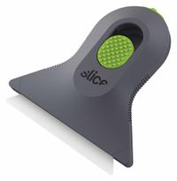 SLICE Scraper: Bld. Mat. Zirconium Oxide, Hdl. Mat. ABS/Carbon Steel/GFN/POM, Stiff (MPN 10590). Key specifications — attr1004902: SLICE; attr1016211: 10524; attr1014703: Plastic; attr1017570: Standard End; attr1029655: Straight; attr1034073: Straight.