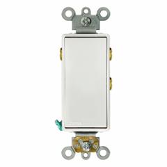 LEVITON Wall Switch: Rocker Switch, Single Pole/Double Throw, Maintained, White, 120/277V AC, 15 A (MPN 5685-2W). Key specifications — Illuminated: No; Voltage Rating: 120/277V AC.