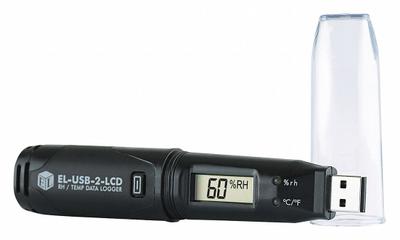 LASCAR Data Logger: 0%to 100% Relative Humidity Measured, -31°F to 176°F, -35°C to 80°C - Temperature & Humidity Data Loggers