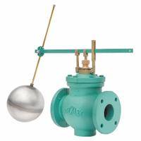 KECKLEY Float Valve Assembly: For Water Media, Angle Valve Body, Cylindrical, Horizontal Piping, Adj (MPN 677FG/IB). Key specifications — Body Material: Iron; Mounting: Horizontal Piping; Arm Adjustability: Adjustable; Brand: KECKLEY; Flow Rate: 3360 gpm @ 100 psi; For Media: Water; Rod Thread: 1/2" NPT; Valve Series: 77.
