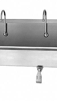 SANI-LAV Wash Station: 6 Stations, 8 in Bowl Dp, 117 in Bowl Lg, 16 1/2 in Bowl Wd, Faucet Included (MPN 512W1). Key specifications — Includes Side Splash: Side Splash Not Included; Series: Stainless Steel Hand Wash Sink; Brand: SANI-LAV.