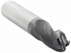 APPROVED VENDOR Ball End Mill: Carbide, AlTiN Coated, 4 Flute, 11/16" Mill Dia, 1-1/2" LOC, 4" OAL (MPN 223-001167)