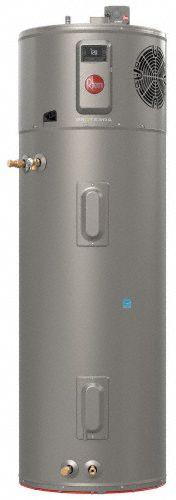 RHEEM Electric Tank Water Heater: 208 to 240V, 80 gal, 5,000 W, Single Phase, 91 in Ht (MPN PROPH80 T2 RH400-SO). Key specifications — Phase: Single; Brand: RHEEM; Maximum Recovery Flow Rate: 27 gph @ 90°F.