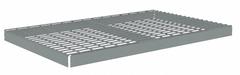 TENNSCO Shelf: 72 in x 30 in, 1,750 lb Load Capacity, Steel, 5 ga Decking, Gray, Shelf (MPN ZLES-7230W). Key specifications — Decking Material: Steel; Includes: (4) Beams; Decking Finish: Zinc Plated; Shelf Configuration: Single Straight; Color: Gray; Frame Material: Steel; Brand: TENNSCO; Frame Finish: Zinc Plated.