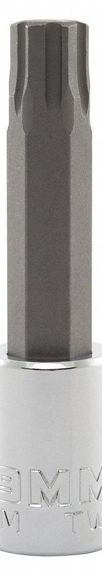 PROTO Socket Bit: 3/8 in Drive Size, Hex Tip, 9 mm Tip Size, 2 3/4 in Overall Lg, Fixed Insert (MPN J4990R-9M). Key specifications — attr1204765: Fixed Insert; attr1204767: PROTO.