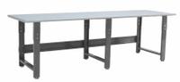 BENCHPRO Workbench: Adj Ht, Plastic, 120 in x 36 in, 1,600 lb Overall Load Capacity, Gray (MPN RE36120). Key specifications — Brand: BENCHPRO.