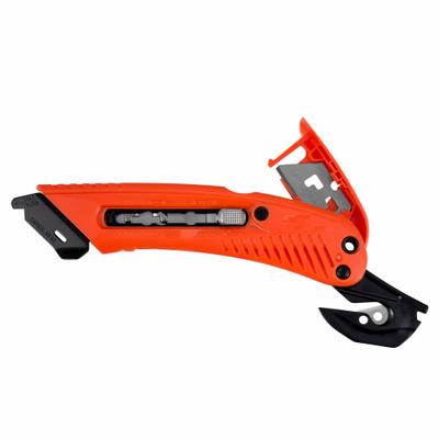 PACIFIC HANDY CUTTER, INC Safety Knife: 6 in Overall Lg, Steel Blunt Tip - Retracting Utility Knives with Blade Guide