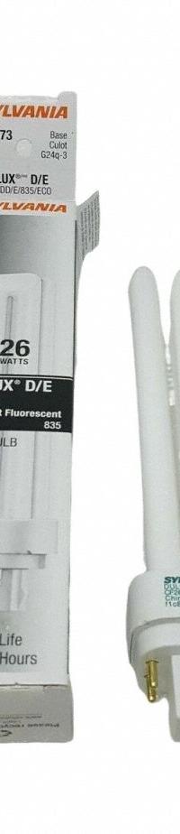 LEDVANCE/ SYLVANIA Compact Fluorescent Bulb: 4-Pin (G24q-3), T4, Fluorescent, 3500K, 26 W Watt (MPN CF26DD/E/835/ECO). Key specifications — Brand: LEDVANCE/ SYLVANIA; Bulb Designation: CF26DD/E/835/ECO; Dimmable: Yes; Color Temperature: 3500K.