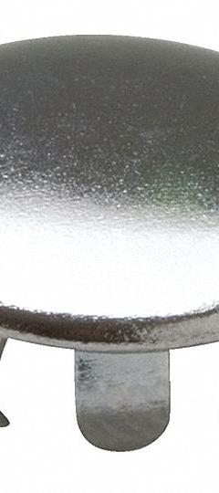 SYMMONS Index Button: Temptrol, Plastic, Chrome, No Index Index, 1 7/16 in Overall Dia (MPN T-33). Key specifications — Material: Plastic; Brand: SYMMONS; Color/Finish: Chrome; Index Style: No Index.