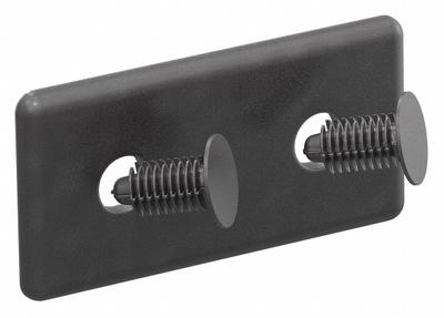 80/20 End Cap: 40 Series, Metric, 80 mm x 5 mm x 80 mm, Black, ABS, Dust Cover - End Caps