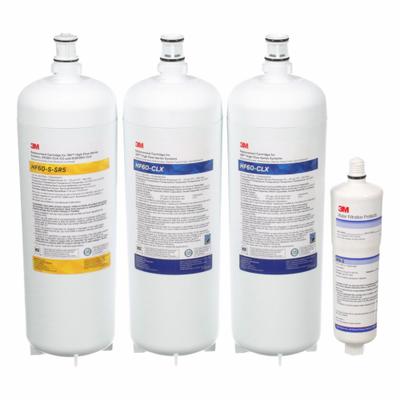 3M Filter Pack: 0.2 micron, 7 gpm, 70,000 gal, 5 7/8 in Overall Ht - Quick-Connect Drinking Fountain & Beverage Machine Water Filters