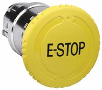 SCHNEIDER Mushroom Head Push Button: 22 mm Mounting Size, Metallic, Maintained (MPN ZB4BS5540). Key specifications — Brand: SCHNEIDER; Action: Maintained; Legend: E-Stop; Series: XB4; Push Button Material Type: Metallic.