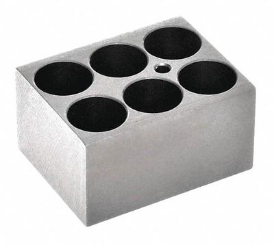 OHAUS Modular Block: Anodized Aluminum, 3 in Overall Wd, 3 3/4 in Overall Lg - Dry Bath Blocks